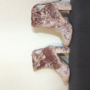 Pink Velvet boots